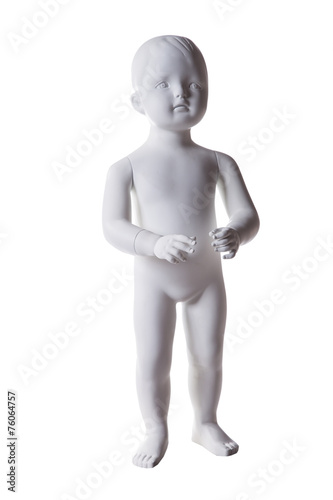 Child mannequin isolated on white background. maneken