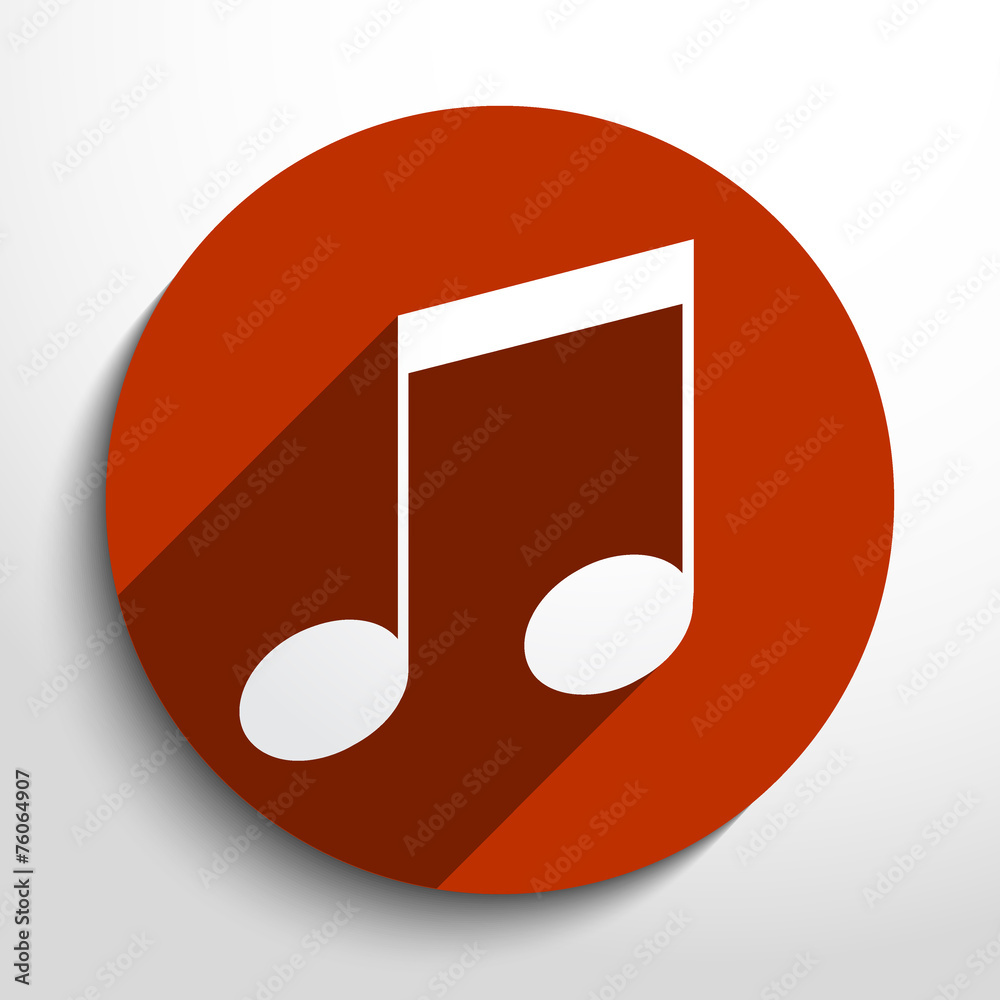 Vector music note web icon. Vector music note web icon.