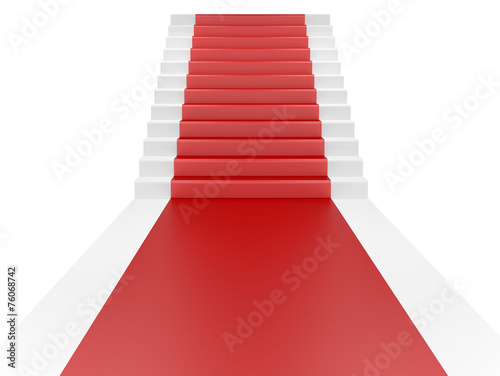 Staircase and red carpet