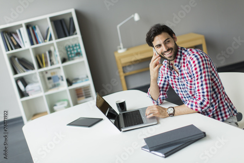 Young man in the office