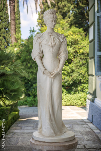 Statue of Sisi, Elisabeth of Bavaria, in Corfu, Greece