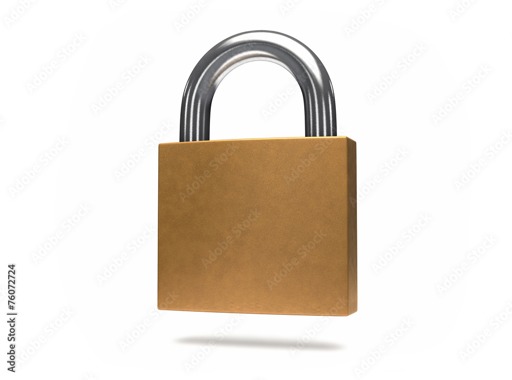 3D Isolated Security Padlock 3D Isolated Security Padlock