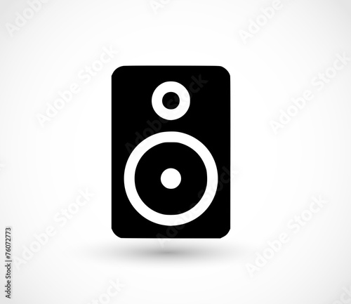 Icon - music loud speaker, column vector