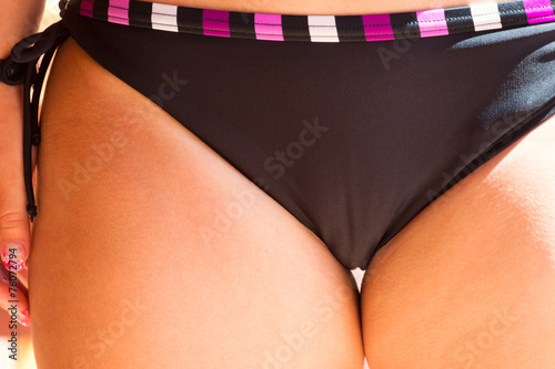 Woman in swimsuit detail