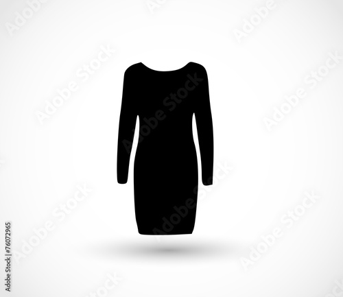 Black dress icon vector