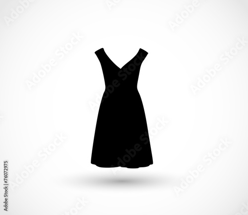 Black dress icon vector