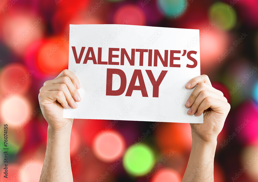Valentine's Day card with colorful background Valentine's Day card with colorful background