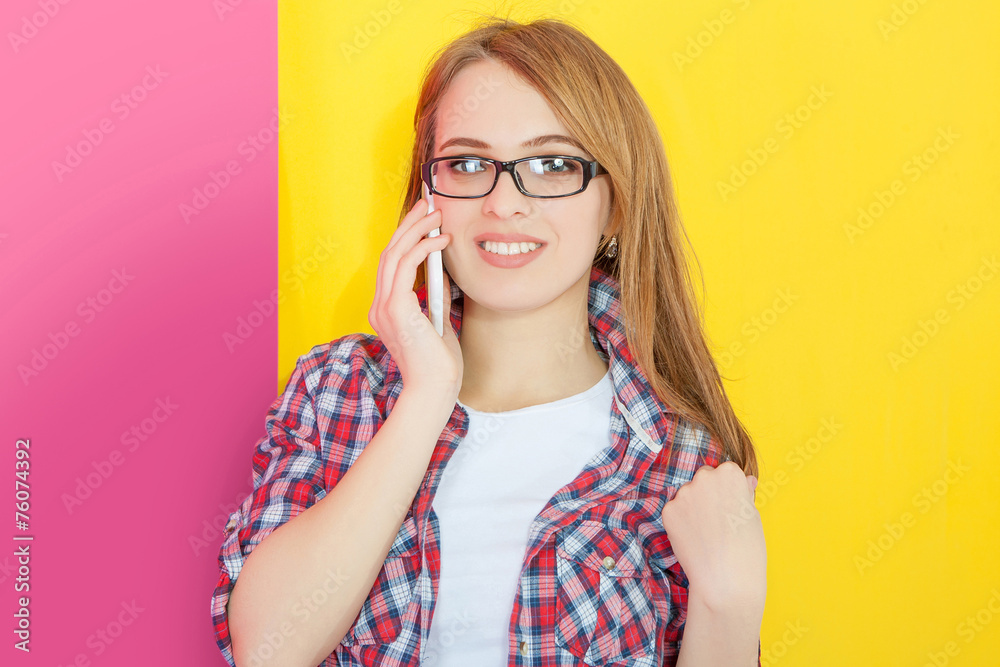 Girl talking on mobile phone
