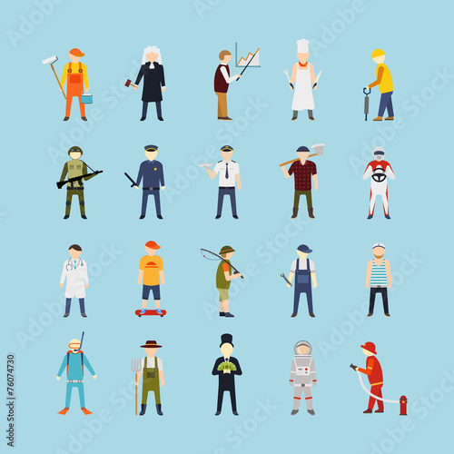 People. Profession set vector.