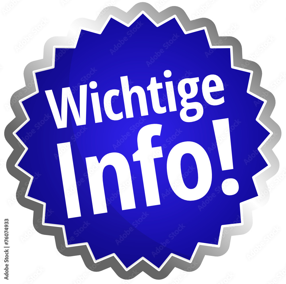 Fototapeta premium Wichtige Info