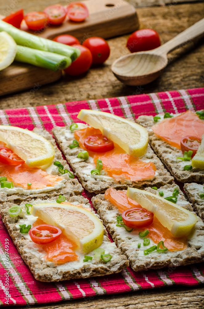 kneckebrot spread cheese with smoked salmon and cherry kneckebrot spread cheese with smoked salmon and cherry