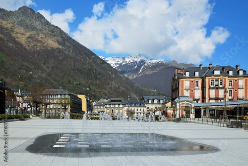 Spring view of the spa town Cauterets, French Pyrenees