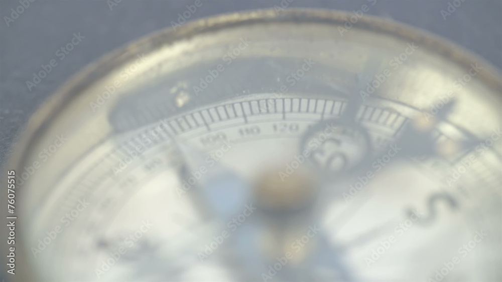 Close up view of the compass and its numbers Close up view of the compass and its numbers