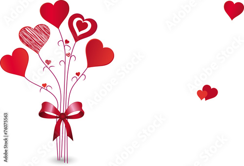 Herz-Blumenstrauß, Vektor