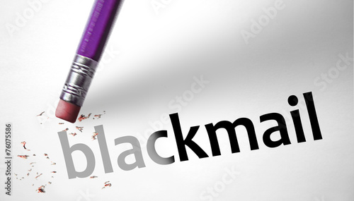 Photos Eraser deleting the word blackmail