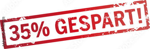 stempel 35% gespart
