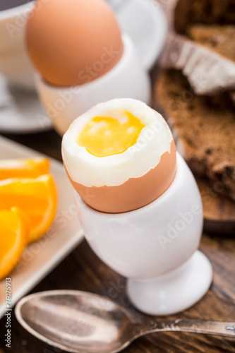 Soft boiled egg for breakfast