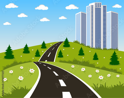 Road to a city