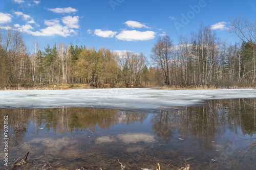 Bilde på lerret Lake in early spring 5
