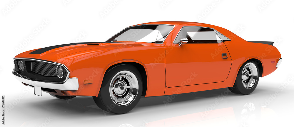 Fototapeta premium red car isolated on white background