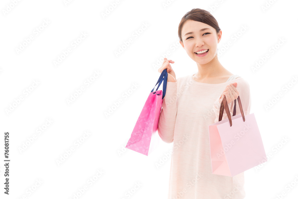 young asian woman shopping image young asian woman shopping image