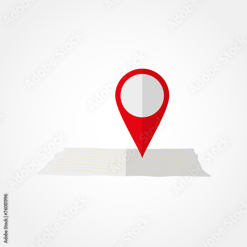 Pointer on the paper map