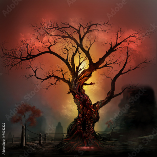Scary horror tree