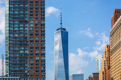 Fotografie Lower Manhattan new skyline Freedom Tower US