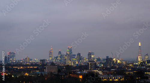 London  city skyline from Parliament Hill