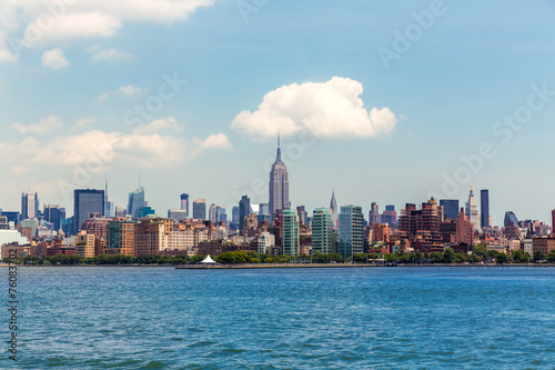 Manhattan New York skyline from Hudson River