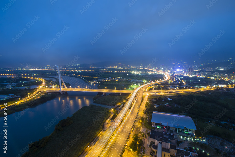 Naklejka premium Beitou night scene