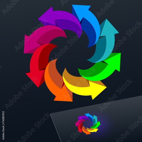 Vector sign. Logo for Business, Media, Technology