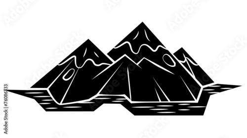 Black Silhouette : Mountain Symbol © funway5400