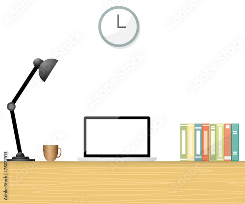White Minimal Desk office