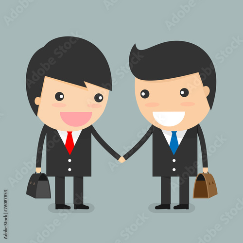 Businessman partnership han...