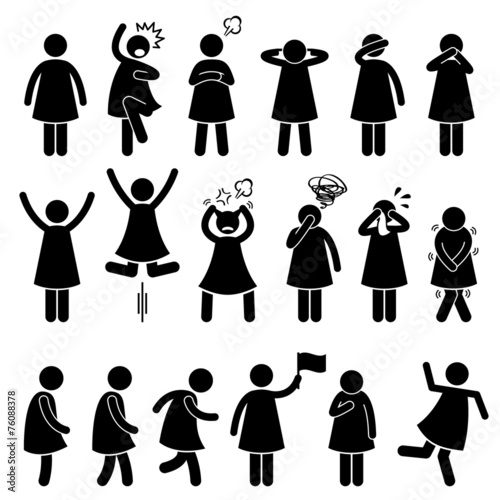 Human Female Girl Woman Action Poses Postures