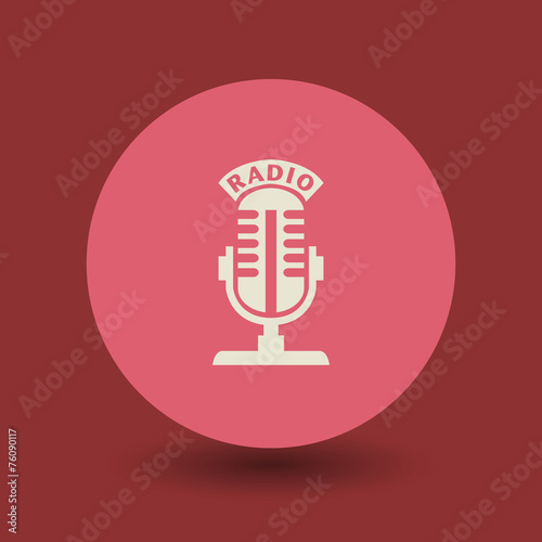 Radio microphone symbol, vector