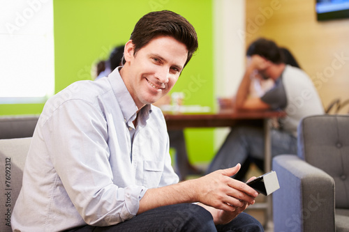 Man Taking A Break Working In Design Studio