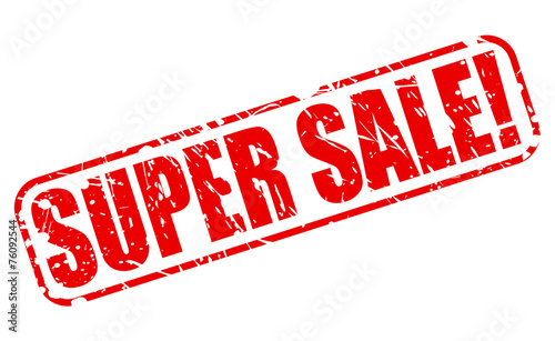 Super sale red stamp text