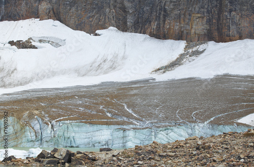 Canadian landscape with Mount Edith Cavell glacier Jasper. Alber photo