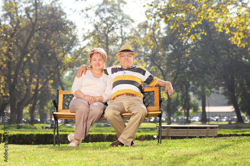 Lovely mature couple relaxing in park © Ljupco Smokovski
