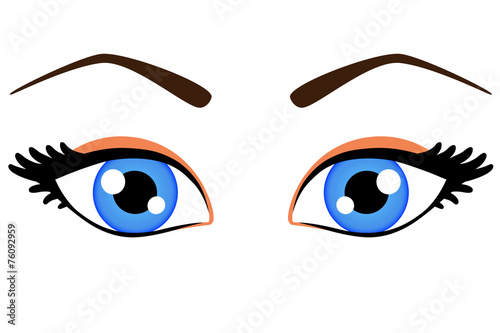 Female blue eyes