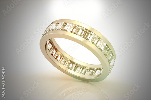 Beautiful jewelry rings (high resolution 3D image).