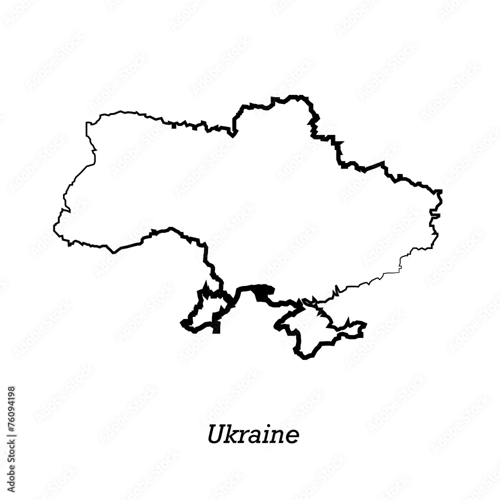 Fototapeta premium Map of Ukraine for your design