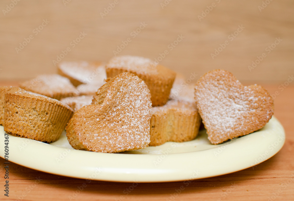 Fototapeta premium sweet heart muffins