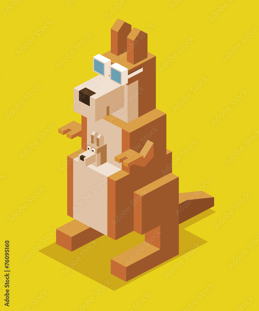 Kangaroo 3D Pixelate Kangaroo 3D Pixelate
