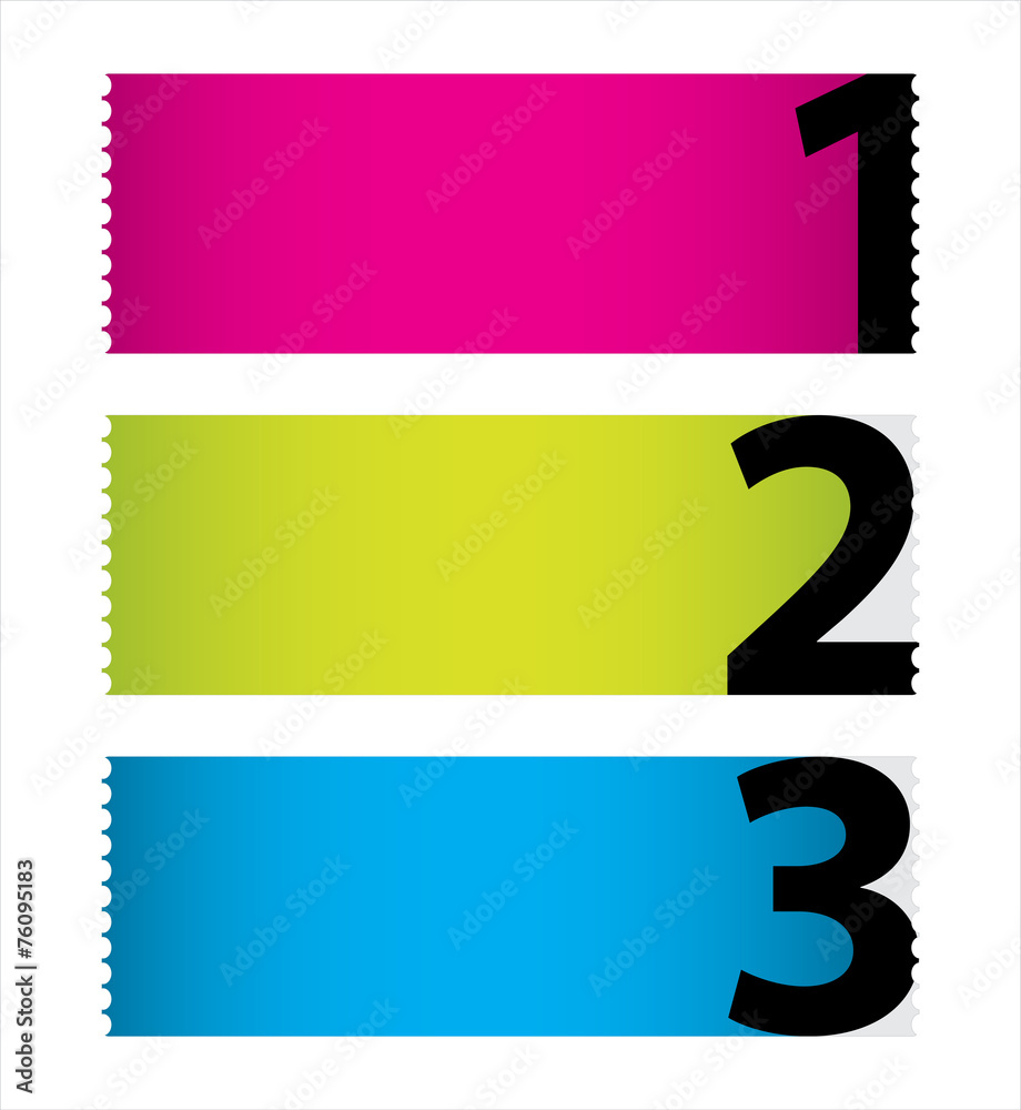 Obraz premium special colored stickers set with numbers