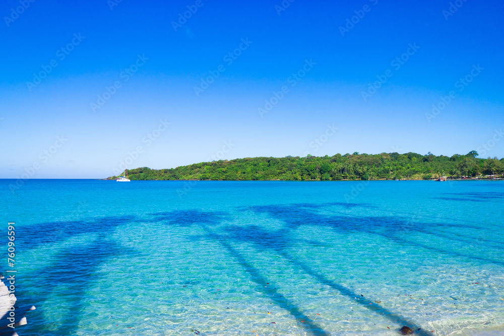 Fototapeta premium Scene under the Sun Lagoon Seascape