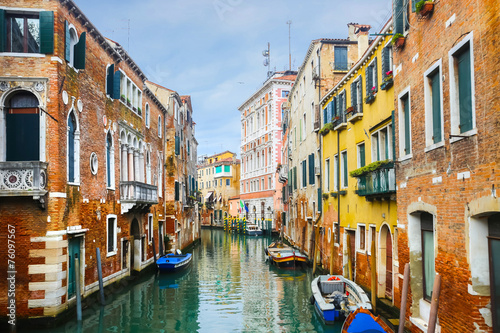 Typical water canal in Venice