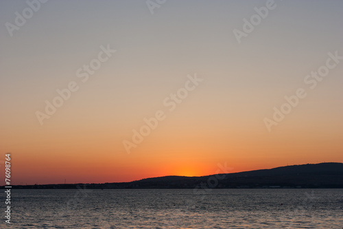 Black sea Sunset in gelenzik city